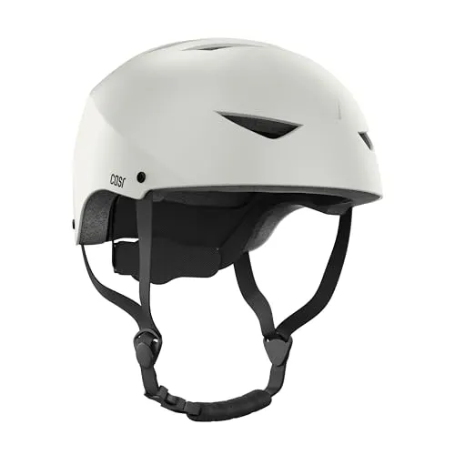 CASR Classic Helm für Skating, Fahrrad & Elektroroller, mit verstellbarem Clip, Nylonriemen – leicht & bequem, für Damen und Herren, Grau, Größe L
