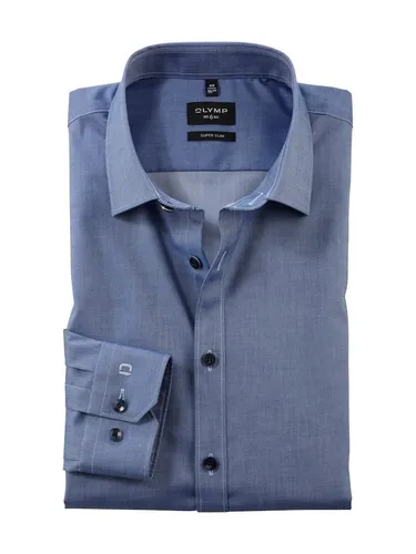 OLYMP Businesshemd Blau Größe 40 - Elegantes Businesshemd aus 97 % Baumwolle und 3 % Elastolefin, ideal für den professionellen Einsatz. Stilvoll in Blau, perfekt für jeden Anlass.