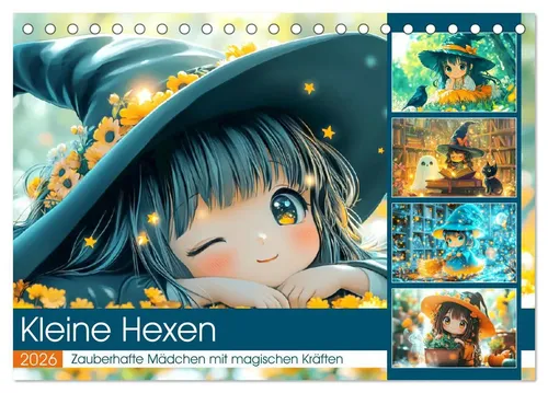 Rose Hurley | Kleine Hexen 2025 - Zauberhafte Mädchen mit magischen Kräften - Entdecke die verspielte Welt kleiner Hexen in diesem liebevoll gestalteten Kalender 2025. Mit humorvollen Illustrationen und kreativen Motiven, ideal für jeden Fan von Comics und Cartoons.