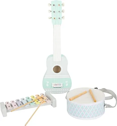 Produktbild small foot Musik-Set-Pastell, dreiteiliges Musikinstrumente-Set