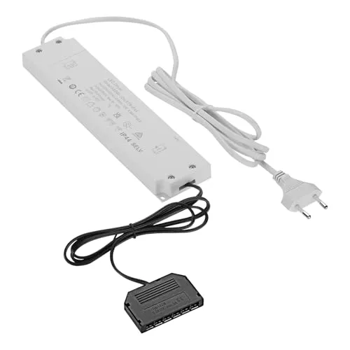 SOTECH LED Transformator 12 VDC / 60 W mit 6-fach Verteiler - Kompakter LED-Transformator für vielseitige Anwendungen, ideal für Deko-Beleuchtungen und Möbeleinbau. Mit 6-fach Verteiler für gleichzeitigen Anschluss mehrerer LED-Leuchten.