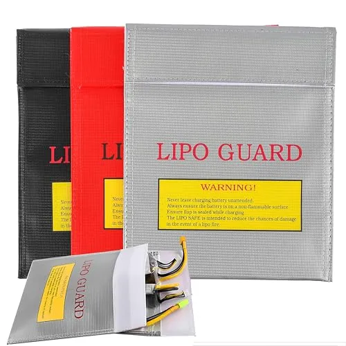 CDDCWZ 3er-Pack feuerfeste und wasserdichte sichere Tasche feuerfeste Batterietasche Aufbewahrungstasche Lithiumbatterie explosionsgeschützte Feuerfeste Dokumententasche Reisepass Bargeld Schmuck