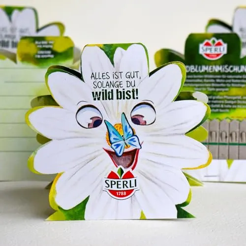 Sperli Saatgut-Sticks - 10 Wildblumensamen Sticks | Einfach und Schnelle Anzucht | Einzigartiges Garten Konfetti | Beeindruckende Blumensamen Mischung | Ideales Dankeschön Geschenk für Gartenliebhaber