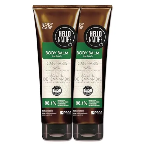 P-Beauty Naturkosmetik Körperbalsam mit pflegendem BIO Hanfsamenöl - Körper Balm vegan, für Damen & Herren - Körperlotion für trockene & sensible Haut feuchtigkeitsspendend & regenerierend (2x250ml)