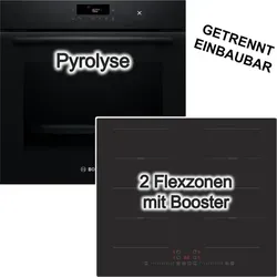 BOSCH Pyrolyse Backofen mit Induktionskochfeld PKM Flexzonen Booster