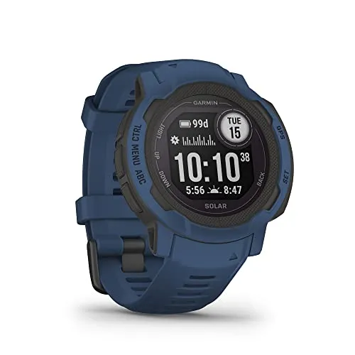 Garmin 010-02627-06 GPS-Multisport-Smartwatch, Dunkelblau - Aktivitätstracker mit unendlicher Akkulaufzeit dank Solar-Ladelinse, ideal für Outdoor-Enthusiasten und vielseitige Sportarten.