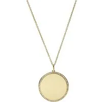 Fossil Vintage Ikonische Halskette für Frauen - Elegante Kette aus poliertem Edelstahl in Gold, mit Hummerverschluss und verstellbarer Länge - perfekt für jeden Anlass.