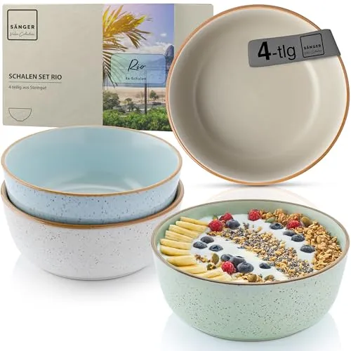 Sänger Rio Steingut Schüssel Set 4-teilig in gelb von Sänger