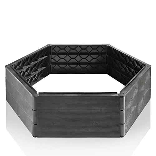 Grizzly Hochbeet System 1 Set - Hochbeete-Kit aus witterungsbeständigem, recyceltem Polypropylen, vielseitig einsetzbar als Kräutergarten oder Blumenkasten, schnell ohne Werkzeug aufbaubar.