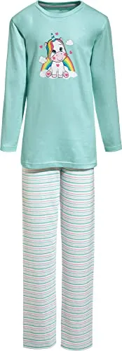 Erwin Müller Kinder-Schlafanzug Single-Jersey Mint Größe 110/116