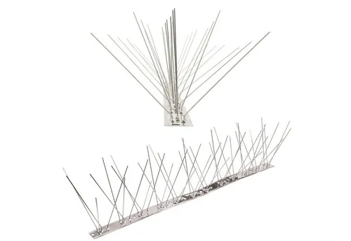 PestSystems Taubenspikes 10m auf V2A-Flexleiste – Effektive Vogelabwehr - 5-reihige Taubenspikes aus rostfreiem Edelstahl auf flexibler Leiste. Ideal zum Schutz vor Taubenschäden, schnell montierbar und individuell kürzbar für jede Anwendung.