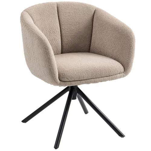 HOMCOM Relaxsessel - Drehbarer Polsterstuhl in Braun - Funktionssessel mit 360-Grad-Drehung für maximale Bewegungsfreiheit und einem kuschelig-weichen Bezug, der Gemütlichkeit und Stil vereint.