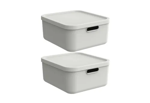 ROTHO Aufbewahrungsbox Albula Light 2er-Set Aufbewahrungskiste 20l (Aufbewahrungsboxenset, 2er-Set)