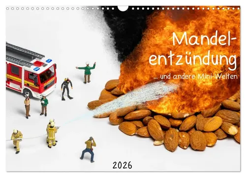 Michael Bogumil | Mandelentzündung ... und andere Mini-Welten (Wandkalender 2025) - Kalender mit 14 Seiten, präsentiert skurrile Situationen im Maßstab H0, ideal für Humor- und Cartoonliebhaber. Perfekt für die Wandgestaltung!