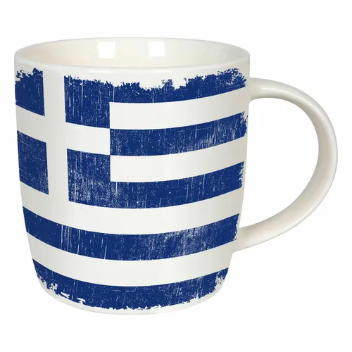 Könitz becher Vintage Flag Griechenland, Tasse, New Bone China, Bunt, 350 ml