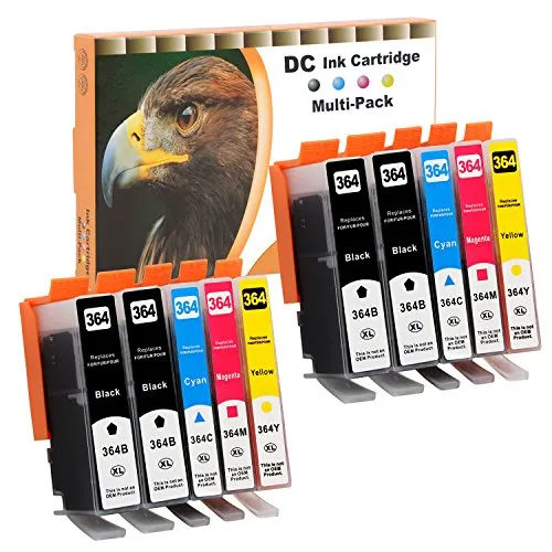 D&C 10x Multipack Druckerpatronen Kompatibel für HP 364 XL 364XL für HP Deskjet 3070A Officejet 4620 4622 HP Photosmart 5510 5512 5514 5515 5520 5522 5524 4622 6510 6520e 7510 7520 7515 B8550 C5324