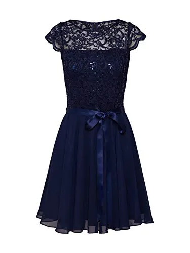 SWING Cocktailkleid mit taillierter Passform in blau von Swing