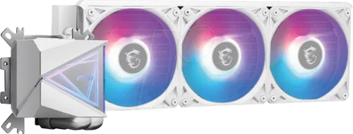MAG CORELIQUID I360 WHITE - All-in-One Wasserkühlung - Kühlung für Sockel 1150, 1151, 1155, 1156, 1700, 1851, AM4, 1200, AM5 mit 3x 120 mm Radiator und beeindruckender LED-Beleuchtung für optimale Kühlleistung und stylisches Design.