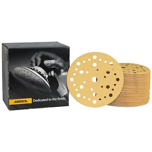 Mirka Gold 150mm Grip 37L P120 - Hochwertiges Schleifmittel - Zubehör für Elektrowerkzeug - Mirka Gold bietet hohe Schleifleistung und lange Standzeit für effizientes Arbeiten bei verschiedenen Anwendungen.