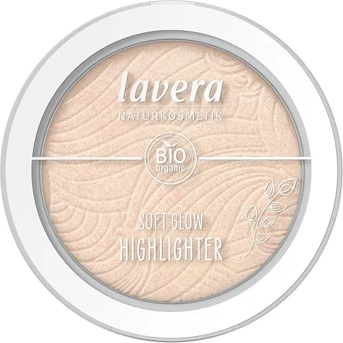 lavera Soft Glow Highlighter -Champagne Shimmer 01 - bis zu 12h Halt - ultrafeine Schimmer-Pigmente - seidige Textur - vegan - Naturkosmetik - 5,5g