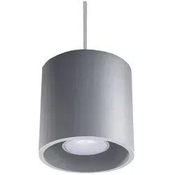 Moderne Pendelleuchte Zylinder für Esstisch – Aluminium grau, 1x GU10 - Lampen – Dezente Hängeleuchte aus grauem Aluminium mit 80 cm Höhe. Individuell gestaltbar durch wählbares GU10 Leuchtmittel für optimale Lichtstimmung.