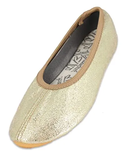 Beck Mädchen Basic Glitzer Gymnastikschuhe, Gold, 24 EU in gold von Beck