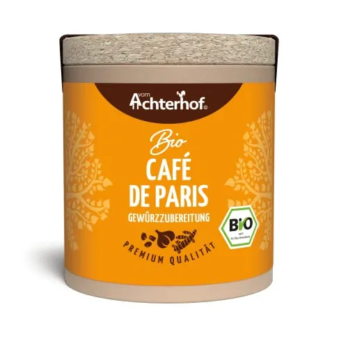 Café de Paris Gewürzzubereitung Bio 53g | einmalige Geschmacksnote | aus 13 Kräutern und Gewürzen | ideal für Café de Paris Butter oder Sauce | vom Achterhof