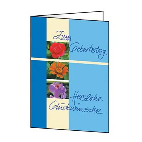 SIGEL Geburtsstagskarten Blumen Trio DS610 DIN A6, 10 St.
