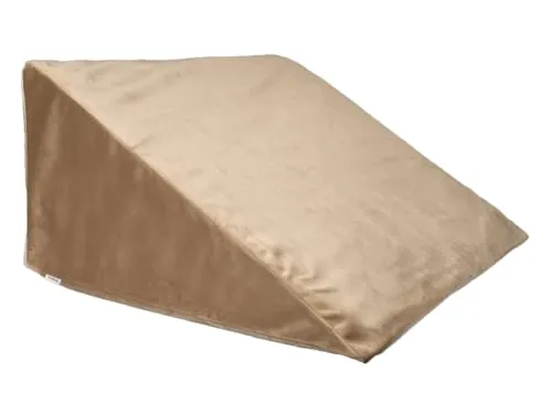 beties - Samt&Sonders-Serie - Keilkissenhülle ca. 62x49x30 cm; in braun-beige mit dekorativer Jeansnaht aus deutschem Unternehmen in hochwertiger Qualität