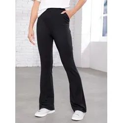 Schlupfhose, Damen, Gr. 42, Normalgrößen, schwarz, 95% Polyester, 5% Elasthan, unifarben, Hosen Schlupfhose