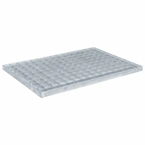 vidaXL Rasengitter Gitter Silber 50 x 35 x 2 cm aus feuerverzinktem Stahl - Robustes Rasengitter in silber, ideal für stabile Bodengestaltung. Perfekt für Gartenwege und Parkflächen, langlebig und pflegeleicht.