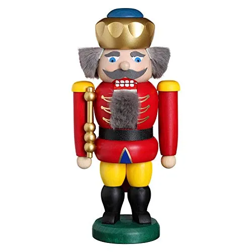 Seiffener Volkskunst Nussknacker König rot in rot von Seiffener Volkskunst