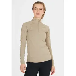 Whistler Blume W Ski Pulli simply taupe (1136) 40 - Damen Midlayer und Fleecejacken zum Skifahren, ideal für Wintersport mit Stehkragen und Reißverschluss für optimale Wärme und Belüftung.