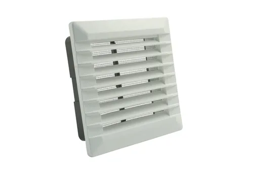 Marley Lüftungsgitter mit Einbaurahmen und Fliegengitter, 14x14cm  Art. 059136