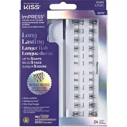 KISS imPRESS Press on WearEver 02 - Demi Edgy Wimpern - Die imPRESS Long Lasting NO GLUE Press-On Wimpern bieten eine einfache und langanhaltende Lösung für atemberaubende Augenblicke. Wasserfest und wiederverwendbar, ideal für jeden Anlass!