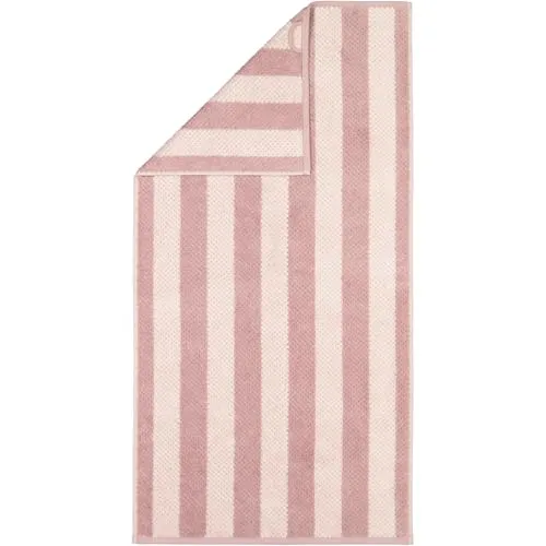 Cawö Handtücher Pure Stripes 6502 Vintage Rose - 22 - Saunatücher aus 100% hochwertiger Baumwolle, pflegeleicht und trocknergeeignet für ein sanftes und belebendes Gefühl auf der Haut.