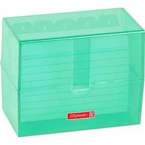 Brunnen Karteikasten Colour Code, 102057054, A7, aus Kunststoff, mint, für 200 Karteikarten
