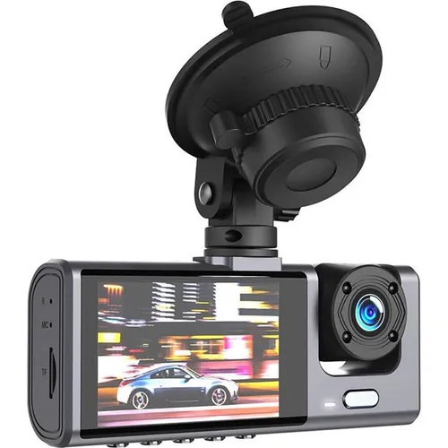 xO XJ03 Dashcam mit Nachtsicht - Dashcam mit Full HD, Nachtsicht, eingebautem Mikrofon und Display für optimale Aufnahmen bei Tag und Nacht.