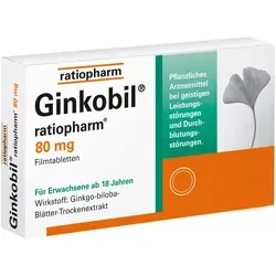 Ginkobil ratiopharm 80mg mit Ginkgo biloba