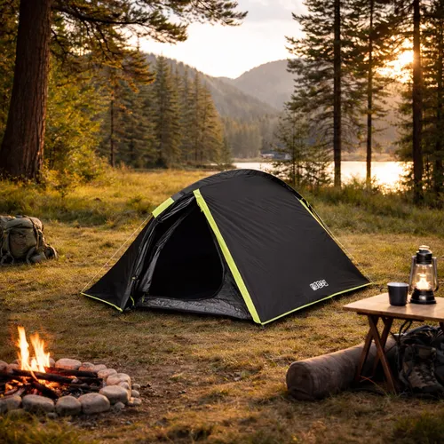 Bikezelt Tunnelzelt für 2 Personen in schwarz von Bestlivings