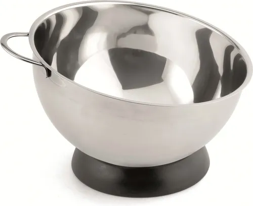 WEIS Edelstahl Schneeschlagkessel mit Griff und Stellring von Weiß