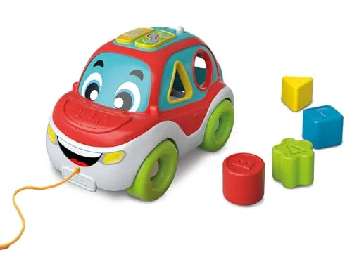 Clementoni 61557 Tony, Formen und Farben, Auto mit verschiedenen Teilen zum Zusammenstecken, mit Liedern und pädagogischen Inhalten, für Babys ab 9 Monaten