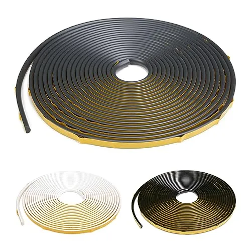 HEXIMO Flexible Zierleiste selbstklebend anthrazit - PVC Dichtung für Küchen Herd Arbeitsplatten Waschbecken Badewanne Dusche Abschlussleiste Modell: SFL-1-anthrazit 12x6 mm (1 Rolle / 10 Meter)