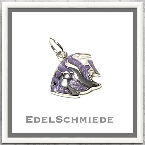Edelschmiede925 kleiner Fisch Kettenanhänger aus 925 Silber