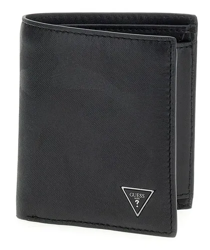 Guess Geldbörse Billfold Coin Pocket Wallet aus echtem Leder - Elegante GUESS Geldbörse im Camo-Muster, ideal für den Alltag. Mit 4 Kreditkartenfächern und 1 Münzfach bietet sie praktischen Stauraum bei leichtem Gewicht.