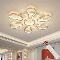 LED Deckenlampe 2139-6MS - Rosagold - Moderne LED Deckenlampe mit Fernbedienung für stufenlose Helligkeit und Lichtfarbe. Energieeffizienzklasse A+, ideal für stilvolle Wohnräume.