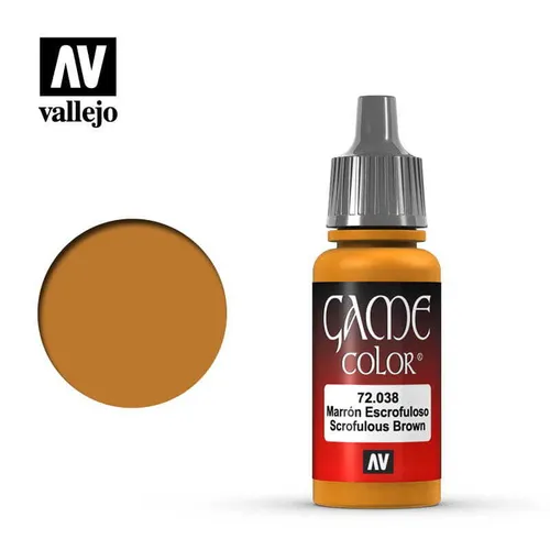 VALLEJO GAME COLOR 72038 SCROFULOUS BROWN 17ml (Acrylic Paint)