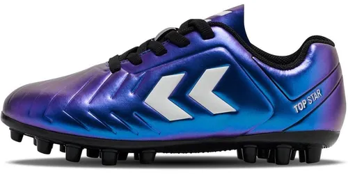 Hummel Top Star M.G. Lc 2.0 Jr - weiß/multicolor, Größe: 37 - Der Hummel Top Star M.G. LC 2.0 JR ist der ideale Junioren-Fußballschuh für Rasen- und Kunstrasenplätze. Leichte Materialien sorgen für Bewegungsfreiheit, während die Außensohle Stabilität und Halt beim Spiel bietet.