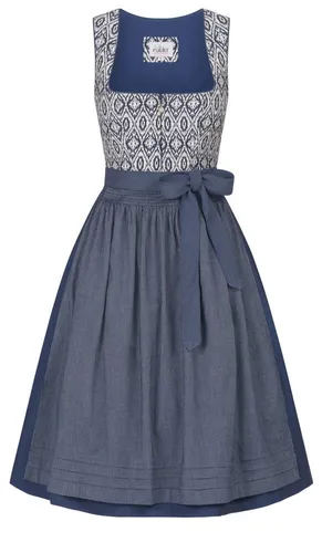 Nübler Dirndl Midi Dirndl Gudrun in Blau von Nübler