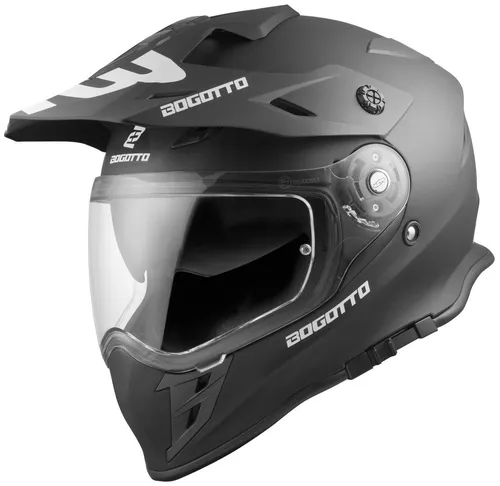 Bogotto Motocrosshelm V331 Enduro Helm, Notfallsystem-Polsterung (EQRS),integriertes Sonnenvisier